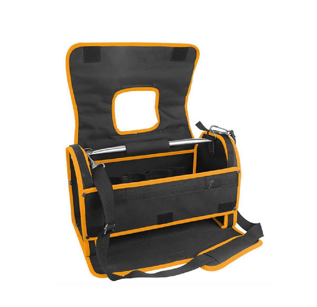 BOLSO PARA HERRAMIENTAS 17" TIPO MALETIN DIVISION MANGO DE ACERO REF: 80102 MARCA TOLSEN