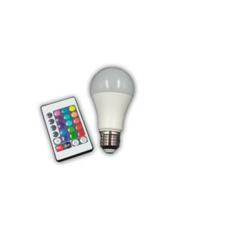 BOMBILLO BULBO 9 W E27 A60 RGB CON CONTROL REF. BOM03091 COD. 175248 MARCA HEA LIGHT