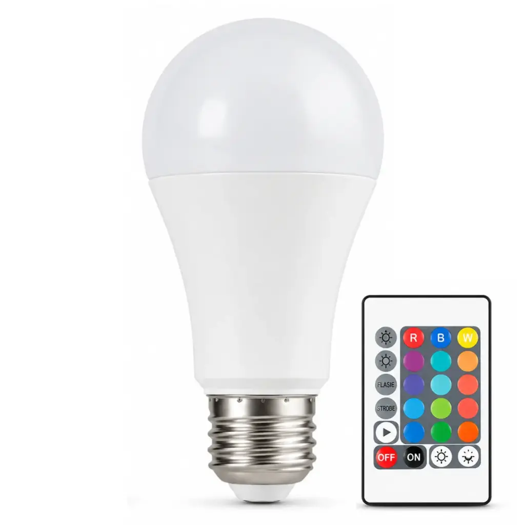 BOMBILLO BULBO 9 W E27 A60 RGB CON CONTROL REF. BOM03091 COD. 175248 MARCA HEA LIGHT