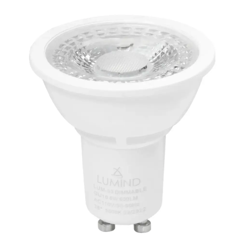 BOMBILLO DICROICO LED DIMEABLE GU10 6 W 3000 K 600 LM 100 -265V REF. LUM-53 MARCA LUMIND