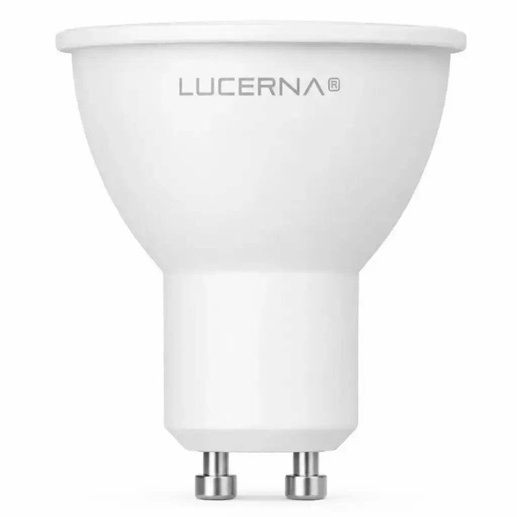 BOMBILLO DICROICO LED GU10 5 W 3000 K 450 LM 50 - 60 HZ AC 100 -240 V COD. 726904 MARCA LUCERNA