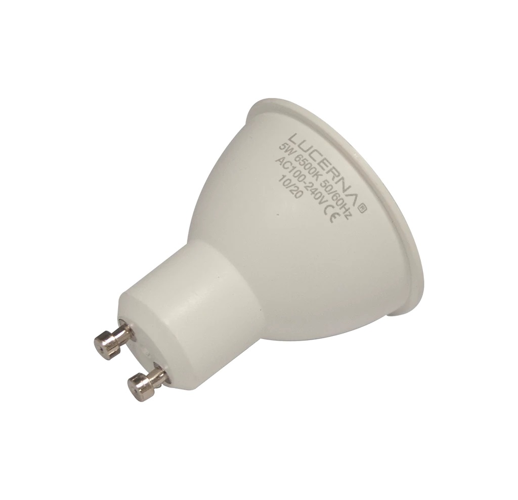 BOMBILLO DICROICO LED GU10 5 W 3000 K 450 LM 50 - 60 HZ AC 100 -240 V COD. 726904 MARCA LUCERNA