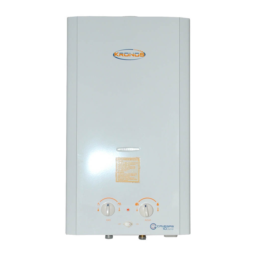 CALENTADOR A GAS KRONOS 10 LTS / MIN ENCENDIDO ELECT. 110 V 10 -20KVA (GAS LICUAD) REF.KIFN10 KRONOS
