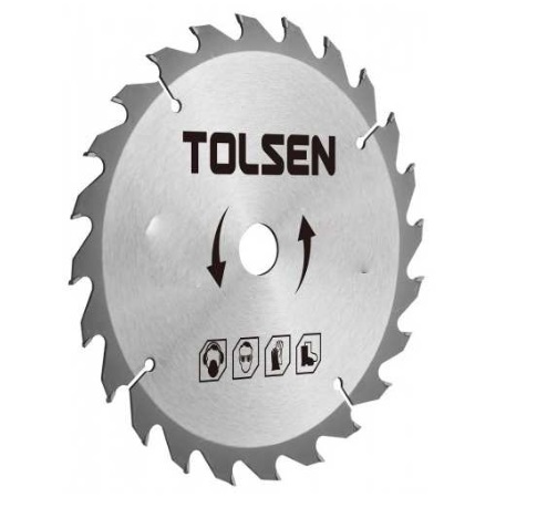 DISCO DE SIERRA TCT PARA MADERA 7 1/4" 185 MM X 30 MM X 24 DIENTES REF. 76430 MARCA TOLSEN