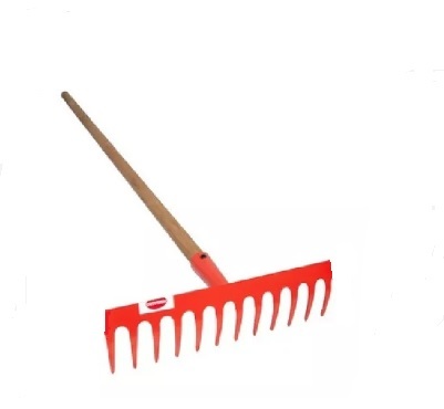 ESCOBA / RASTRILLO P/JARDIN METALICO 12 DIENTES C/CABO REF.1315551013 MARCA HERRAGRO