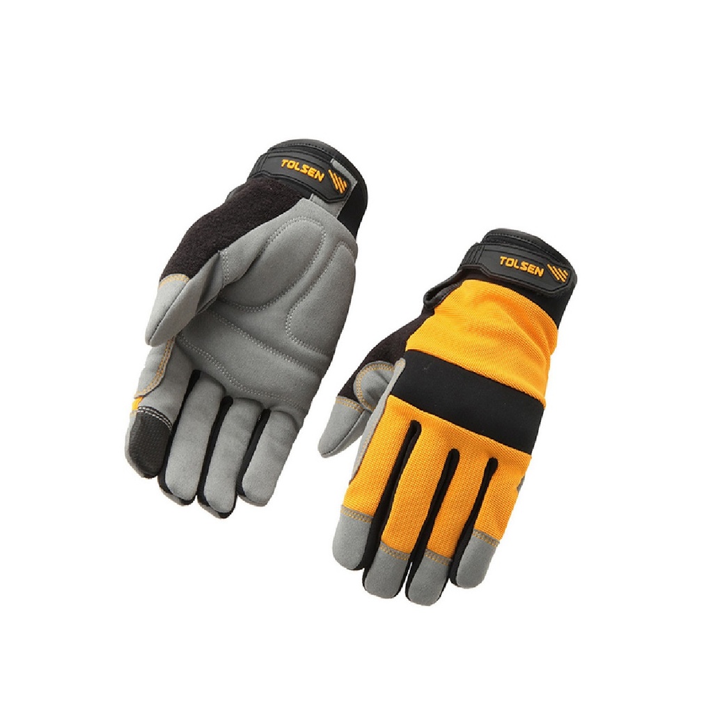 GUANTES DE MECÁNICO TALLA XL MATERIAL RESISTENTE CON DOBLE COSTURA REF: 45044 MARCA TOLSEN