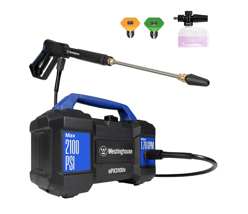 HIDROLAVADORA / HIDROJET ELECTRICA 2100 PSI 1.76 GPM REF. EPX3100V MARCA WESTINGHOUSE