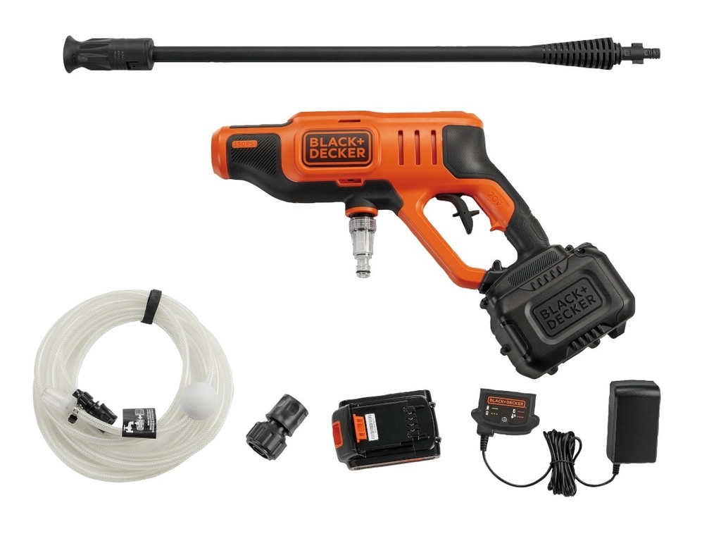 HIDROLAVADORA / HIDROJET INALAMBRICO 350 PSI 20V INCLUYE BATERIA REF BCPC20D1 / HID-704 BLACK&DECKER