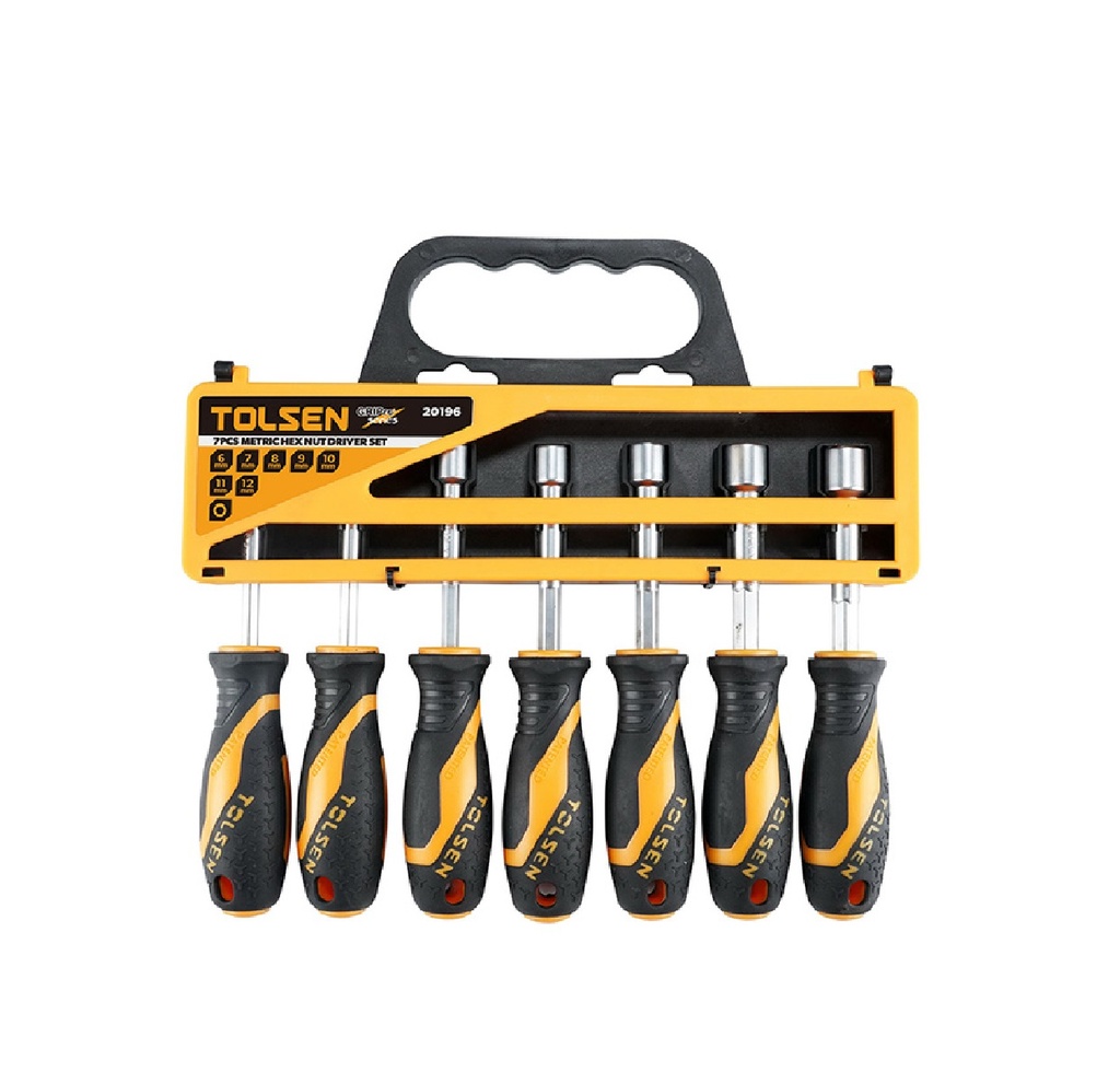 JUEGO DE DESTORNILLADORES COPA MILIMETRICA 6 - 12 MM REF. 20196 MARCA TOLSEN