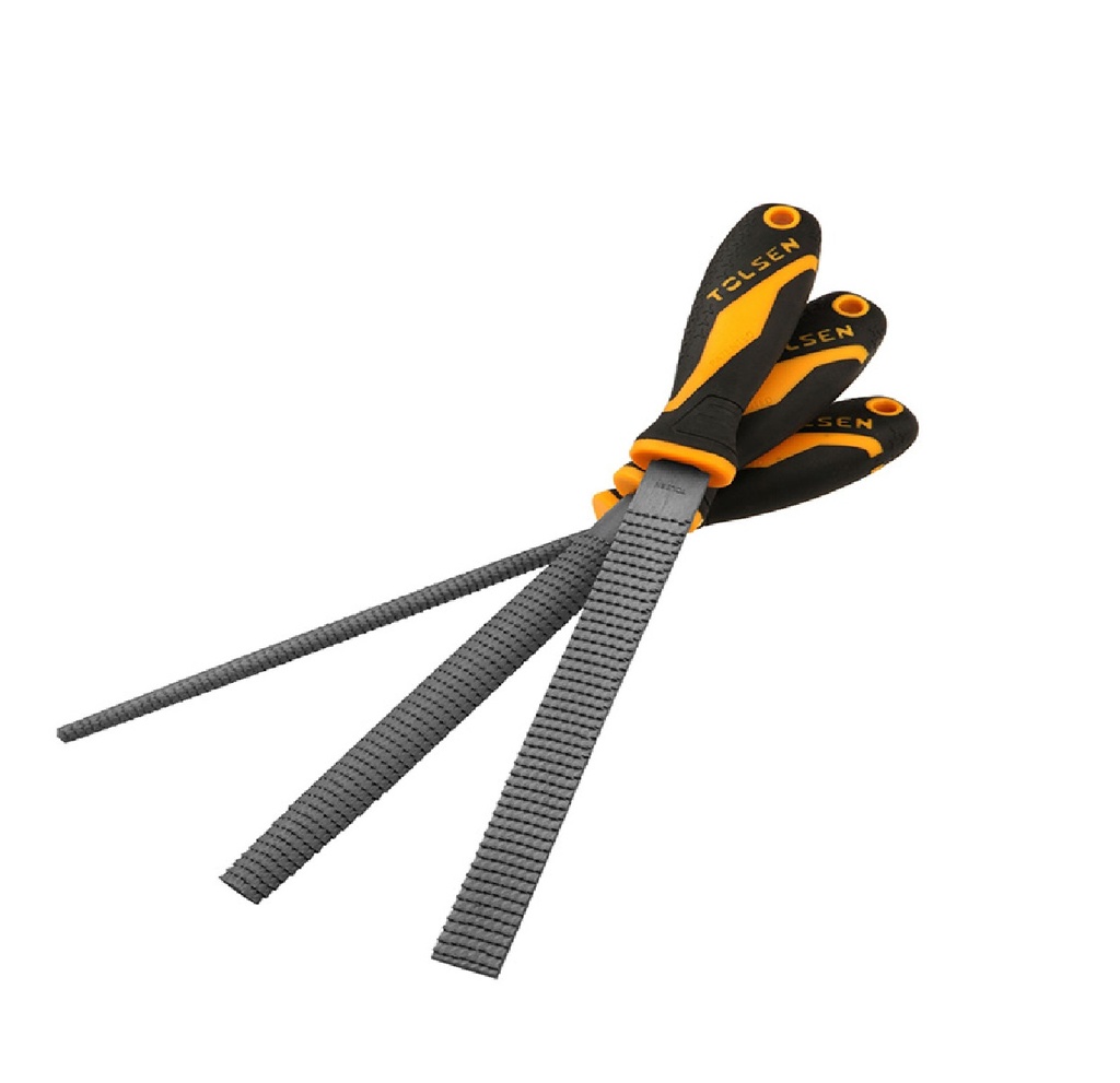 JUEGO DE 3 LIMAS PARA MADERA 200MM, 8" ACERO N°45 REF. 32037 MARCA TOLSEN