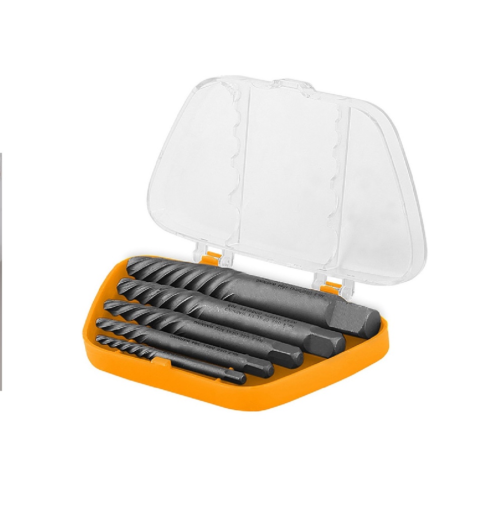 JUEGO DE EXTRACTOR DE TORNILLOS 5 PZA ( 1#, 2#, 3#, 4#, 5# ) ACERO REF: 33505 MARCA TOLSEN