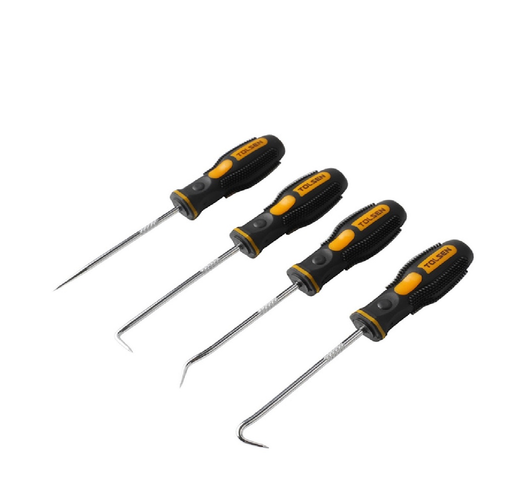JUEGO DESTORNILLADORES PUNTAS Y GANCHOS 4 PIEZAS ( PUNTA , 90 °, 45 °, DERECHA) REF.20190 TOLSEN