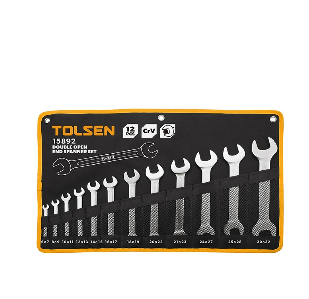 JUEGO LLAVES 12 PZAS DOBLE EXTREMO DE 6 X 7 AL 30 X 32 MM REF: 15892 MARCA TOLSEN
