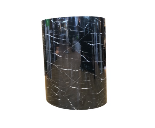 LAMINA DE PVC AUTOADHESIVO MARMOL. 1.20 X 2.80 MTS X 2 MM NEGRO C/ BETA B REF NU-1228-9M NANUM LIGHT