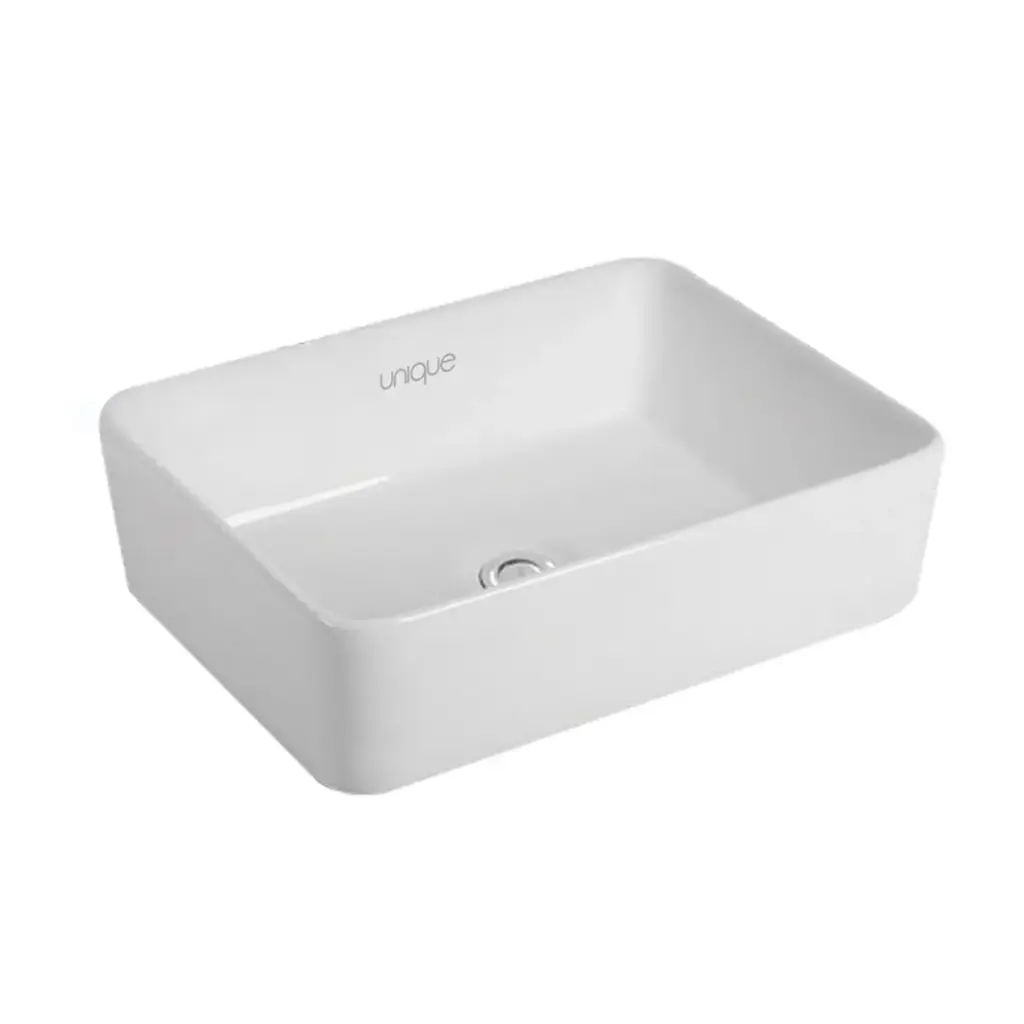 LAVAMANOS RECTANGULAR DE SOBREPONER 48 CM X 38 CM X 13 CM COLOR BLANCO REF.LAV-12 MARCA UNIQUE