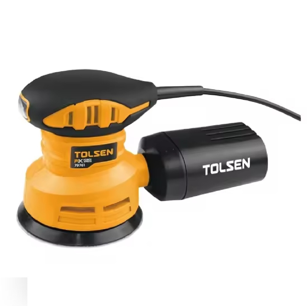 LIJADORA ORBITAL 5" 12.000 RPM 110 - 120 V 60HZ + 3 LIJAS REF. 79761 MARCA TOLSEN