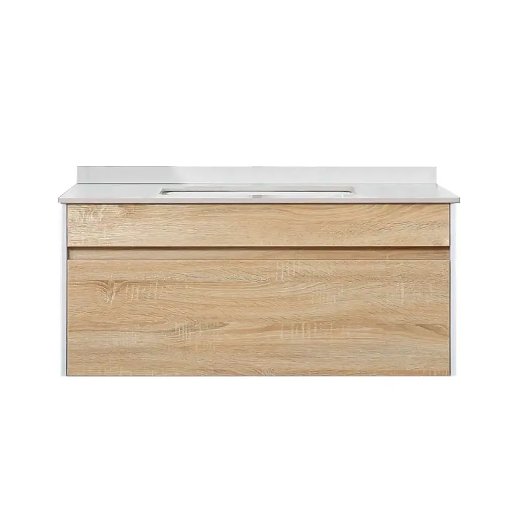 MUEBLE PARA BAÑO EN MDF 100 CM X 55 CM X 45 CM C/LAVAMANO / CEDRO REF. MUE-49 MARCA UNIQUE