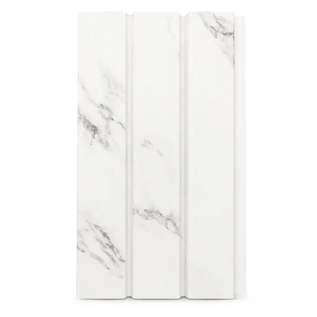 PANEL PARA PARED PS WALL PANEL INTERIOR 12 CM X 1,1 CM X 2,90 MTS BLANCO-MARMOLEADO GRIS MACHIFERMA