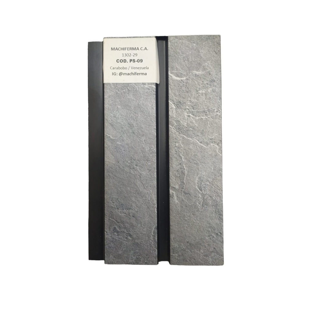 PANEL PARA PARED PS WALL PANEL INTERIOR 12 CM X 1,1 CM X 2,90 MTS COLOR NEGRO - GRIS REF.HC-WIPS09