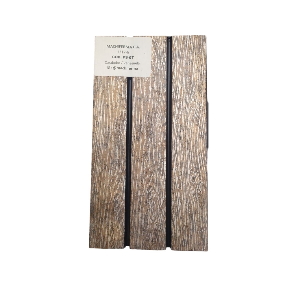PANEL PARA PARED PS WALL PANEL INTERIOR 12 CM X 1,1 CM X 2,90 MTS COLOR NEGRO - MARRON MACHIFERMA