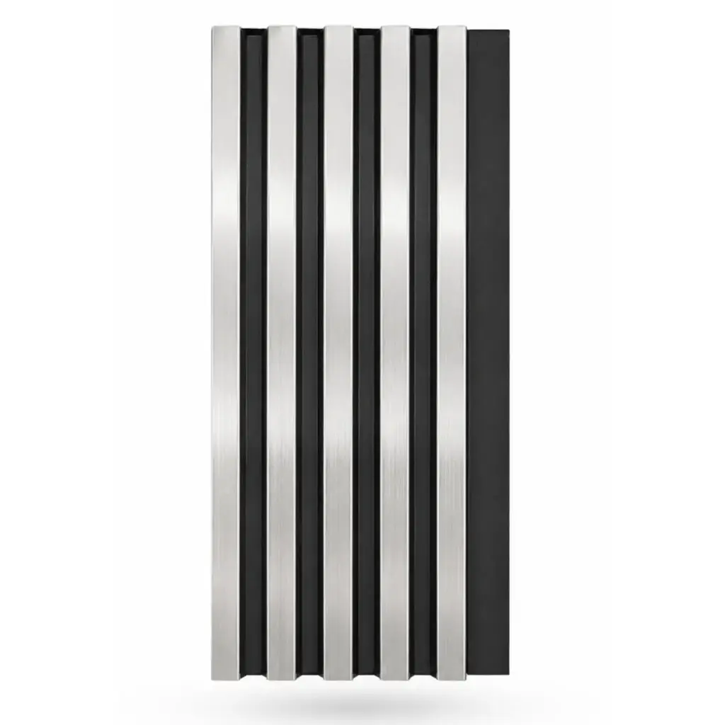 PANEL PARA PARED PS WALL PANEL INTERIOR 12CM X 1,1CM X 2,90 MT COLOR NEGRO - PLATEADO REF.HC-WIPS05