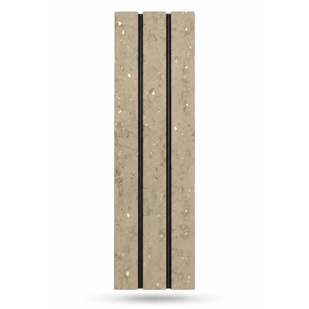 PANEL PARA PARED PS WALL PANEL INTERIOR 12 CM X 1,1 CM X 2,90 MTS MARMOLEADO GRIS DORADO MACHIFERMA
