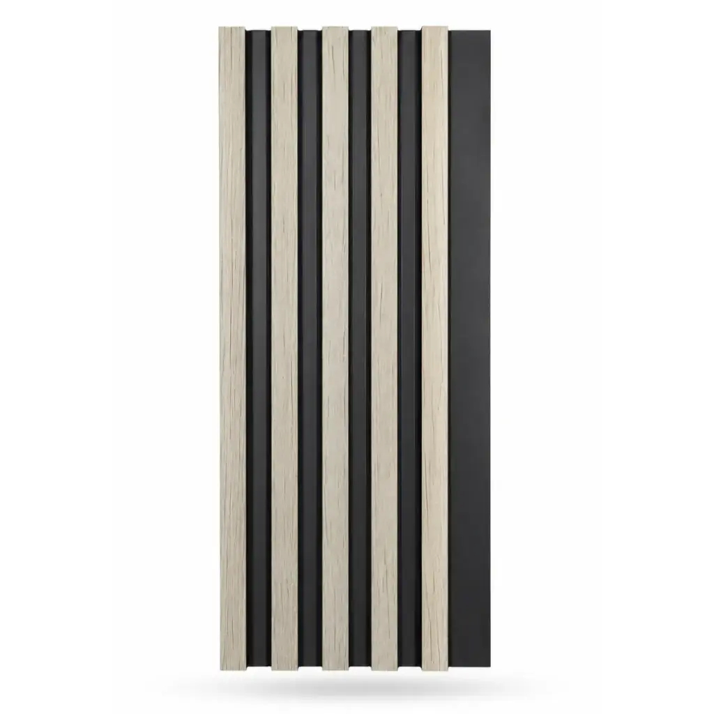 PANEL PARA PARED PS WALL PANEL INTERIOR 12 CM X 1,1 CM X 2,90 MTS NEGRO-GRIS MACHIFERMA