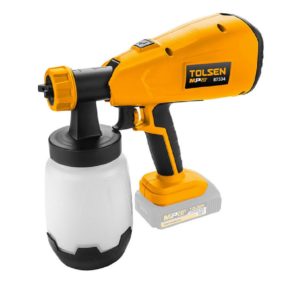 PISTOLA PARA PINTAR INALAMBRICA 20 V 300 W 1 LT SIN BATERIA REF. 87334 MARCA TOLSEN
