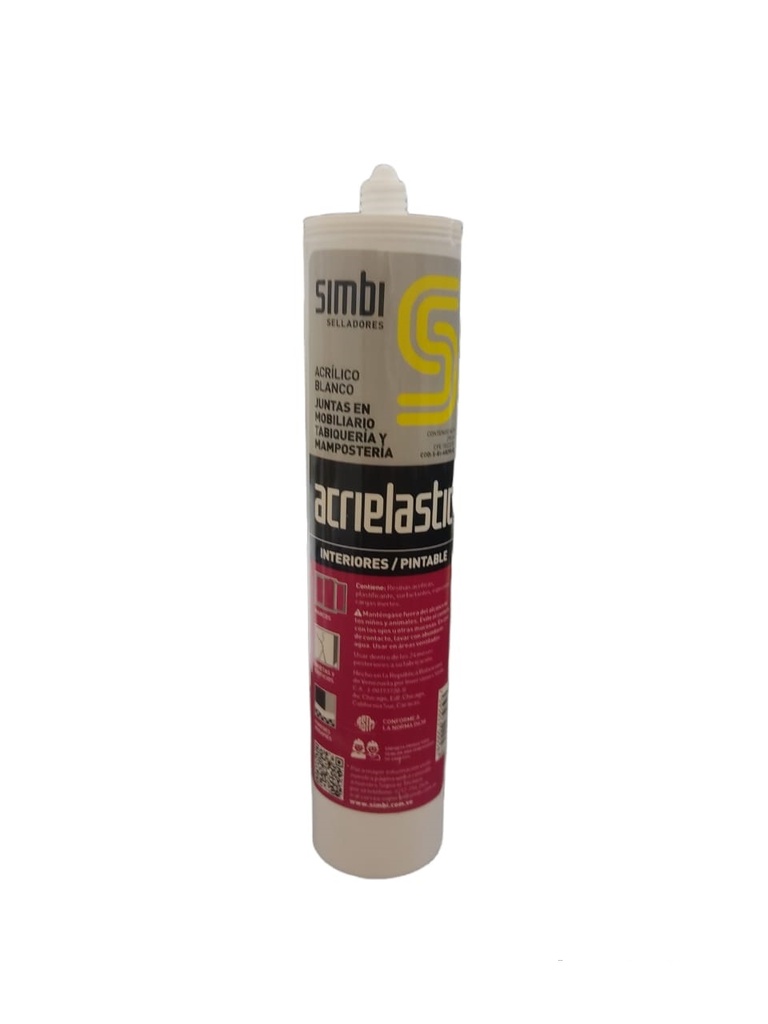 SILICON BLANCO ACRIELASTIC CARTUCHO DE 290 ML COD. 000587 REF.1050303054 MARCA SILIPEX