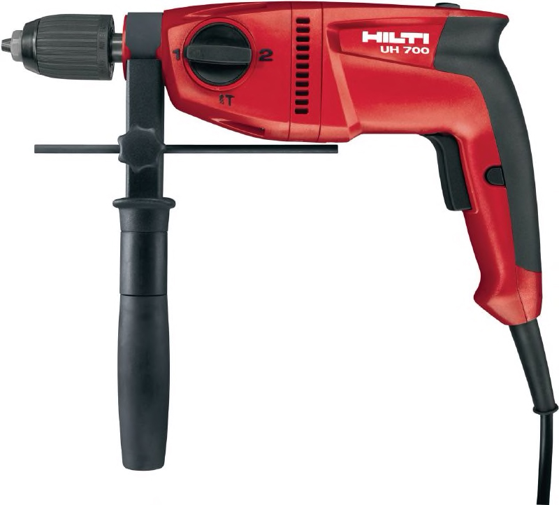 TALADRO PERCUTOR 1/2" MOD. UH 700 710W 2 VEL 120V 8AMP 900-2500 RPM REF. 273745 / 328195 HILTI
