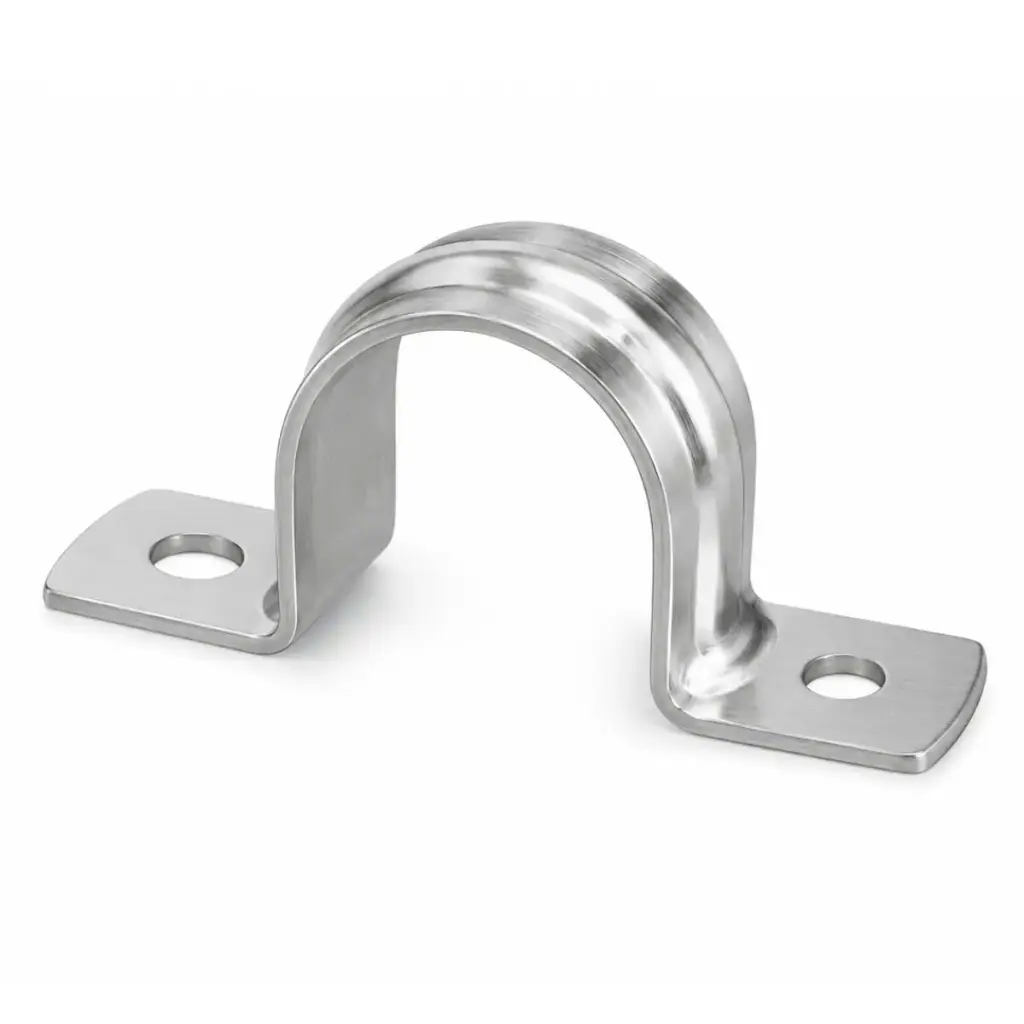 ABRAZADERA ZINCADA RGD/IMC TIPO OMEGA P/ TUBERIA EMT DE 1 1/2" DOS PATAS UND REF 525RP MARCA DONSEN