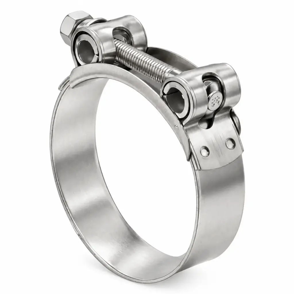 ABRAZADERA DE ACERO INOXIDABLE LISA PESADA (21MM A 23MM) C/TORNILLO UNIDAD COD. 310104 REF. 21-23 MIKALOR