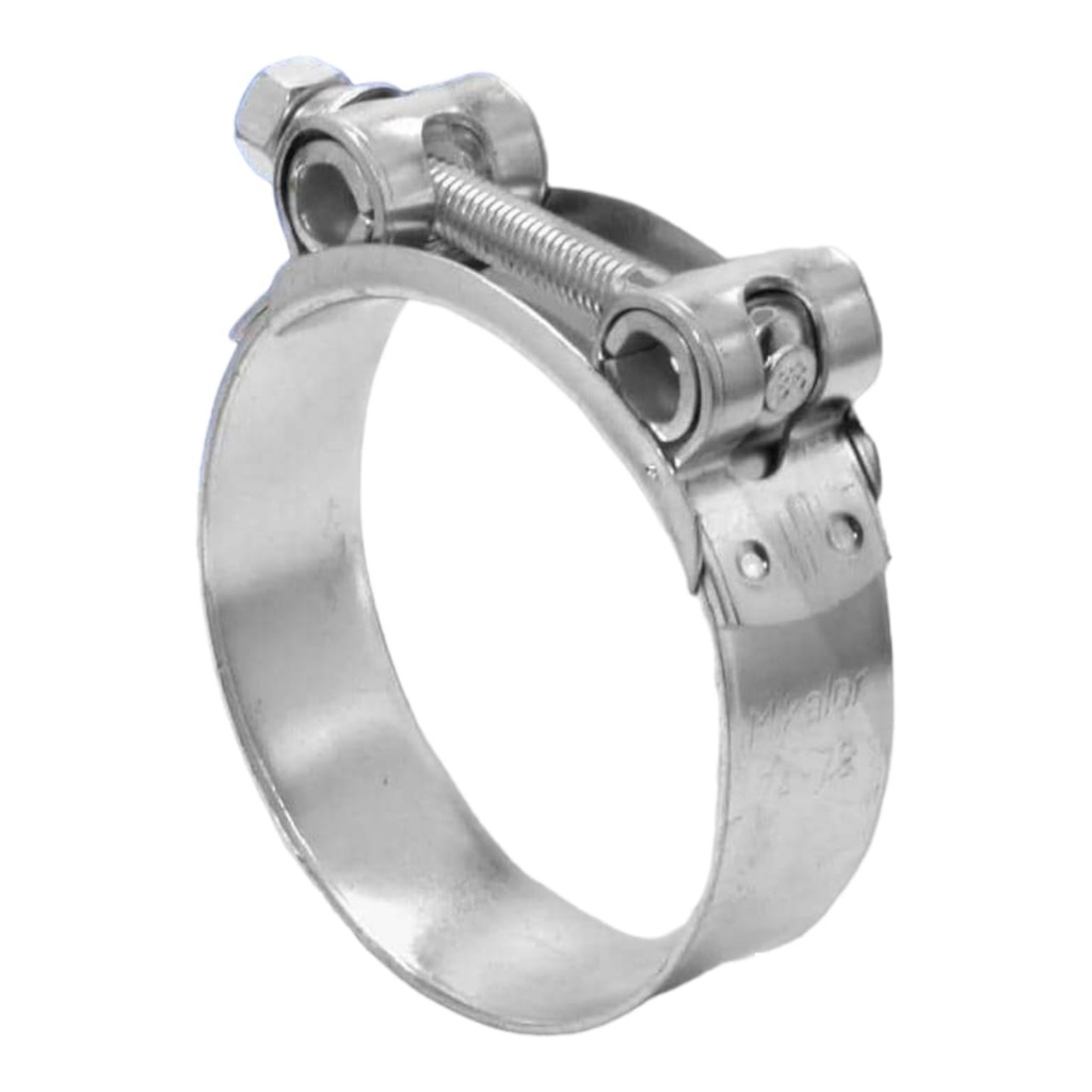 ABRAZADERA DE ACERO INOXIDABLE LISA PESADA (91MM A 97MM) C/TORNILLO UNIDAD COD. 310138 REF. 91-97 MIKALOR