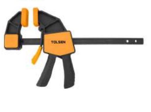 ABRAZADERA DE BARRA RAPIDA TRINQUETE / CPO. PLÁSTICO DURO - 150MM - 6" NEGROREF. 10360 MARCA TOLSEN