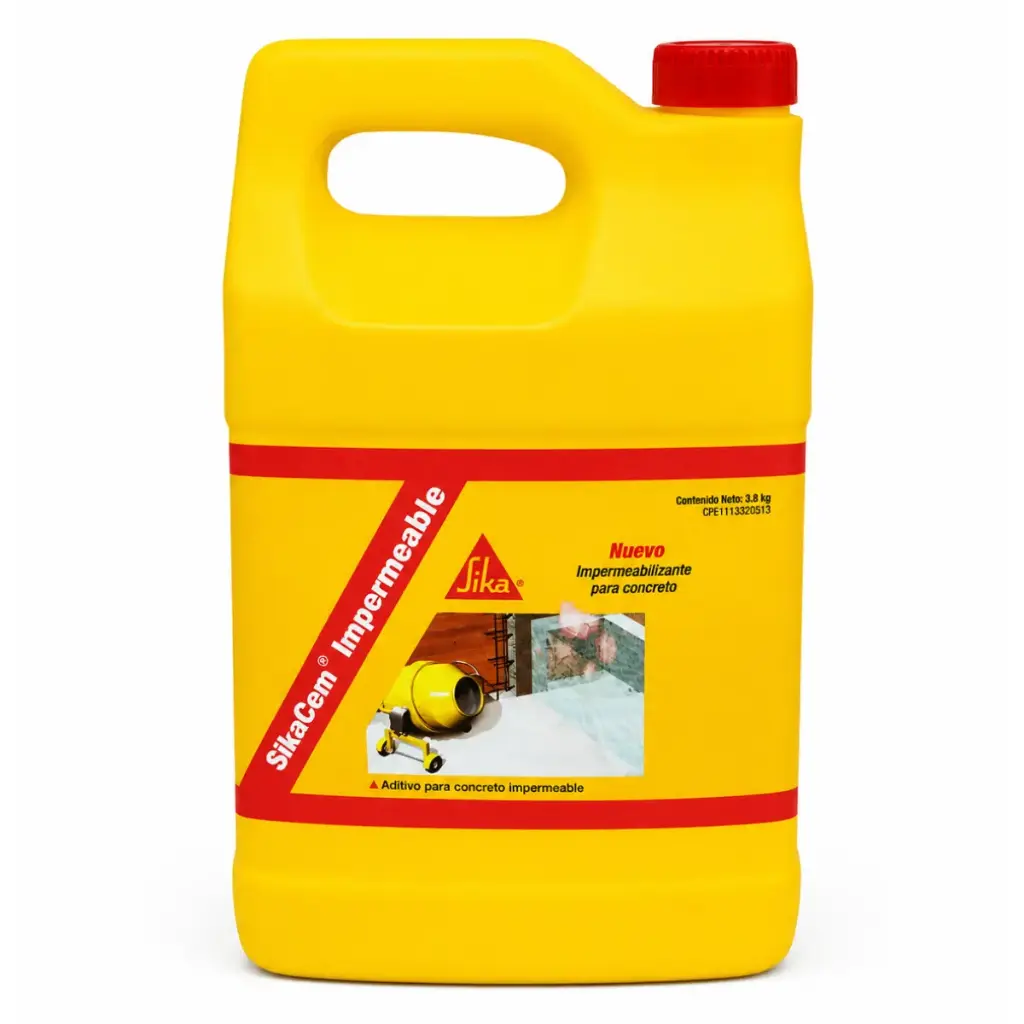 SIKACEM IMPERMEABLE 1 GALON LIQUIDO P/IMPERMEABILIZACION MORTEROS REF.113851 COD.009463 MARCA SIKA