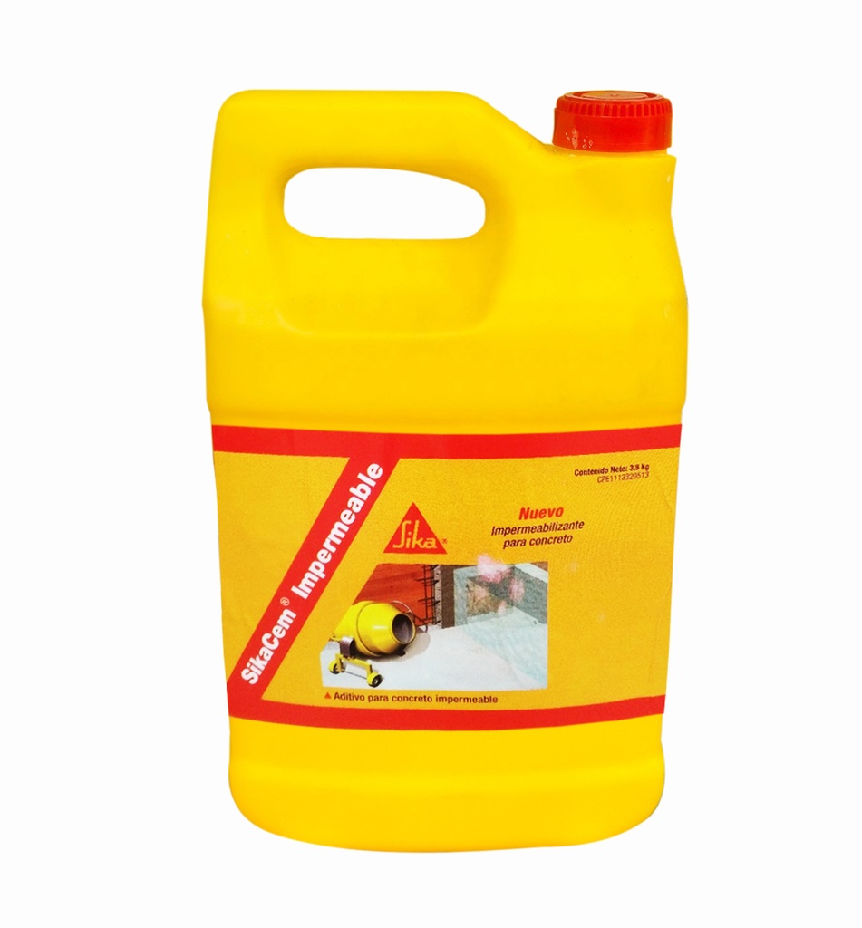 SIKACEM IMPERMEABLE 1 GALON LIQUIDO P/IMPERMEABILIZACION MORTEROS REF.113851 COD.009463 MARCA SIKA