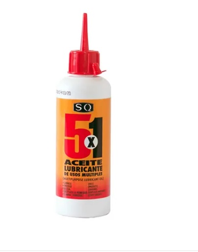 SQ. ACEITE LUBRICANTE 5 X 1 LIQUIDO DE 115 CC GOTERO REF. SQCL91 / L5-X-1 / 070856 / 036736 MARCA SQ