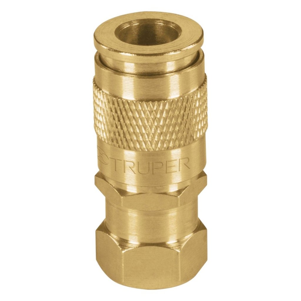 ACOPLE RAPIDO NEUMATICO PARA COMPRESORES DE 1/4" NPT HEMBRA LATON REF. 19029 MARCA TRUPER