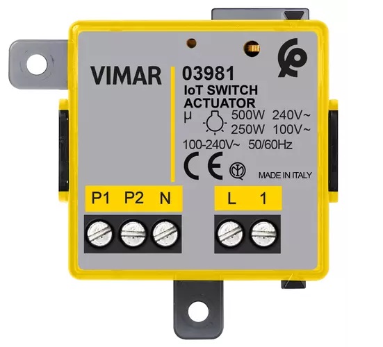ACTUADOR / MODULO RELE IOT 100 - 240 V 50 - 60HZ OCUPA 4 MODULOS REF. 03981 MARCA VIMAR
