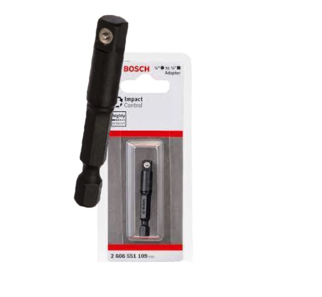 ADAPTADOR PARA DADO 1/4"-1/4" ALTO IMPACTO 2608551109 / 873985 / 704236 MARCA BOSCH