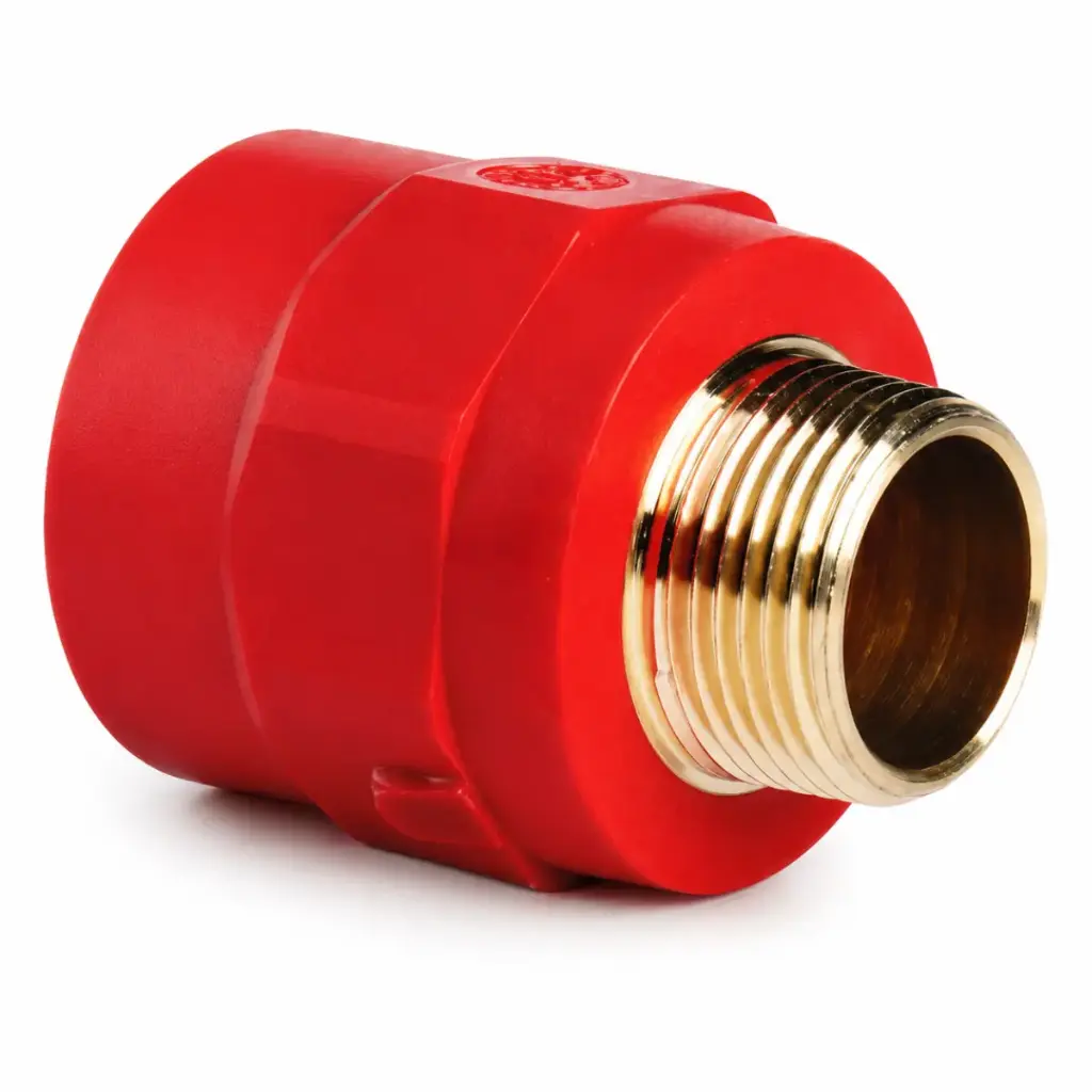 ADAPTADOR CON ROSCA MACHO 25 MM X 1/2" FIRETEC LINEA ROJA COD-DSB303F MARCA DONSEN
