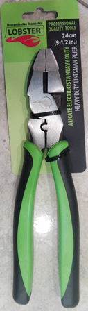 ALICATE ELECTRICISTA HEAVY DUTY 9 1/2" 24.1 CM REF. 385773 MARCA LOBSTER