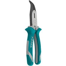 ALICATE PUNTA CURVA 6" 160 MM C/ ACABADO NEGRO PULIDO REF. THT24616 MARCA TOTAL TOOLS