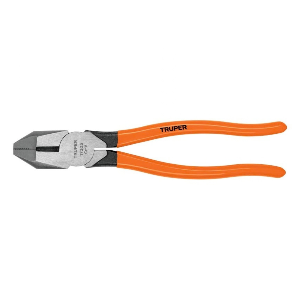 ALICATE / PINZA PARA ELECTRICISTA C/FORRO 9" USO RUDO MOD. T-201-9" REF.17305 MARCA TRUPER