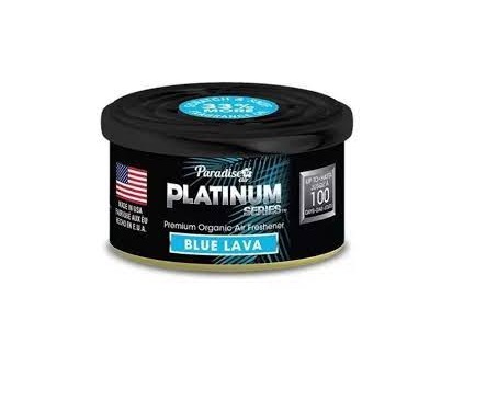 AMBIENTADOR ORGANICO PARA CARRO SERIE PLATINUM BLUE LAVA REF. 031003-BLUELAVA MARCA PARADISE