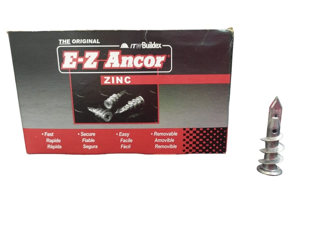 ANCLAJE/ RAMPLUG METALICO P/ FIBROCEMENTO 1/2" X 1 1/2" ZINCADO AUTORROSCANTE LARGO COD.5064 BUILDEX
