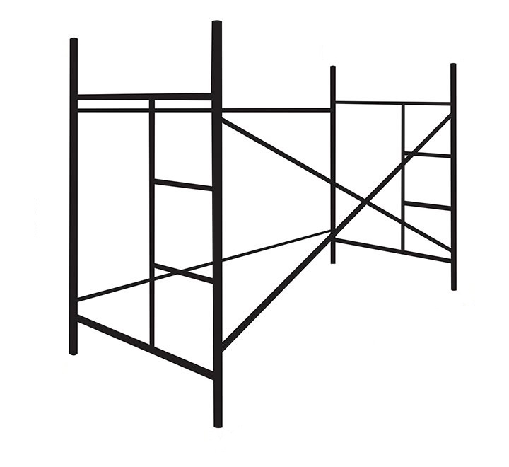 ANDAMIO MINI DE TUBO DE 1" 84 CM X 83 CM CON CRUCETAS Y TORNILLOS REF. PROG005 / 1005004 MARCA RUTEL
