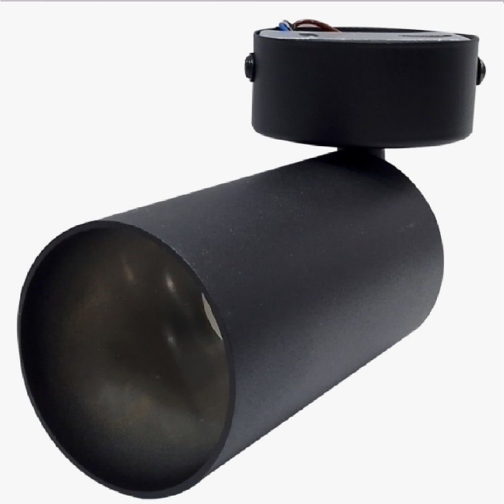APLIQUE DE TECHO TIPO BALA SUPERFICIAL GU10 C/ NEGRO DIRIGIBLE 55 X 100 MM C/ SOC REF. AI-TRG4-BK ARTIG LIGHT