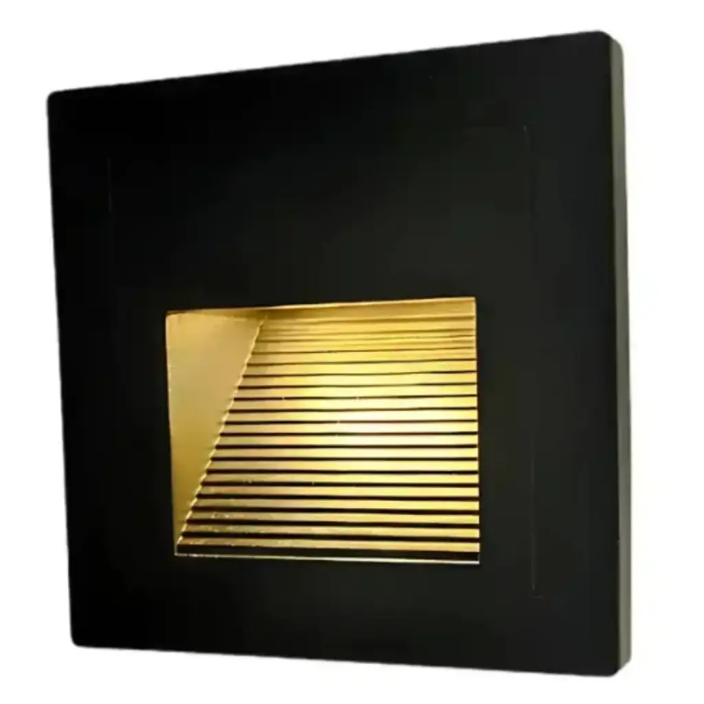 APLIQUE DE PARED SUPERFICIAL 5W 3000K IP65 40LM 80-265V C/ NEGRO REF. AI-WL03-BK MARCA ARTIG LIGHT