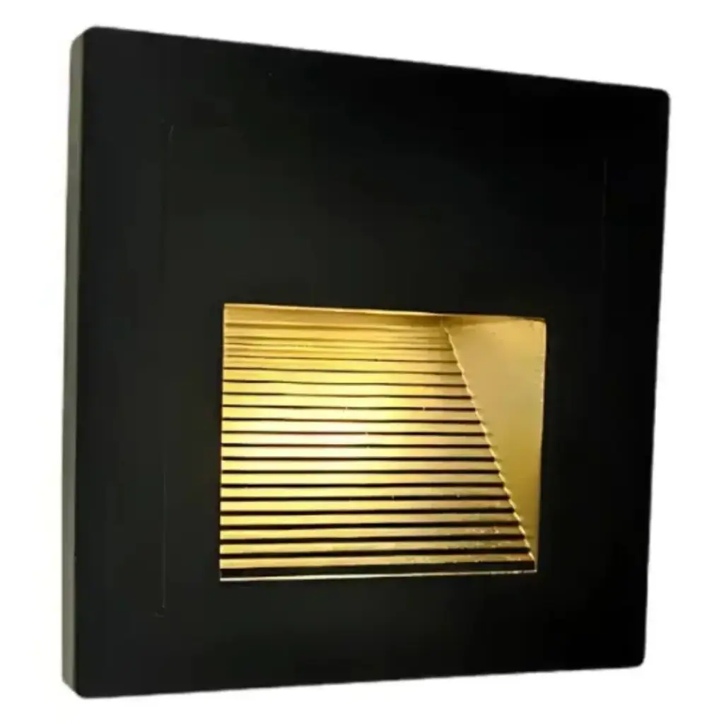 APLIQUE DE PARED SUPERFICIAL 5W 3000K IP65 40LM 80-265V C/ NEGRO REF. AI-WL03-BK MARCA ARTIG LIGHT